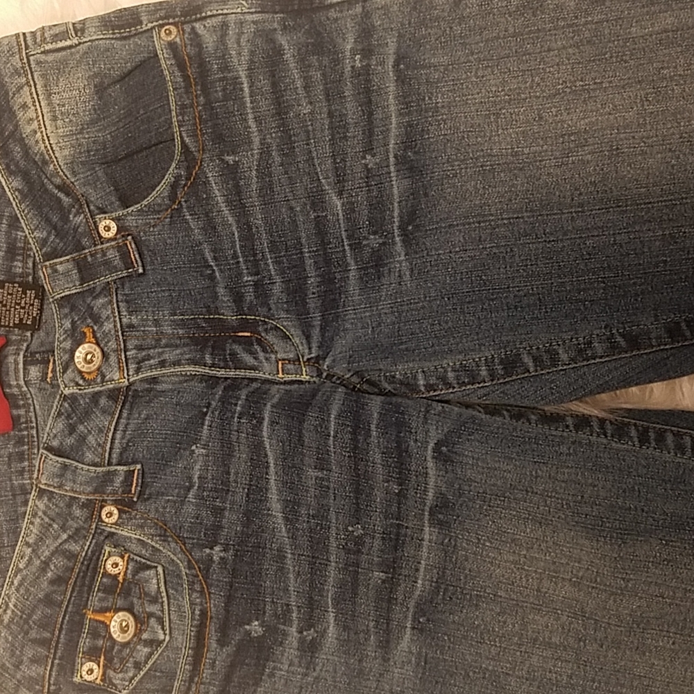 TOKYO DENIM BOOTCUT BLUE JEANS - Picture 6 of 7